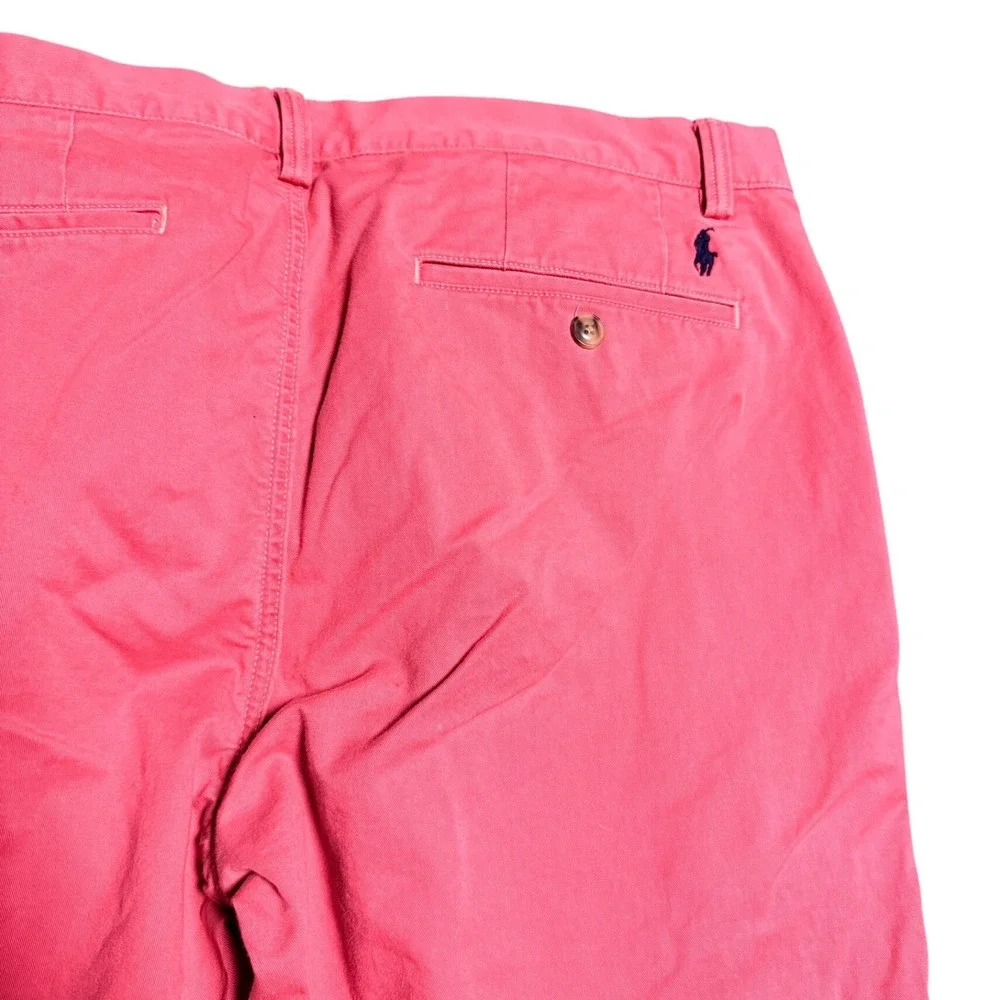 Polo Ralph‎ Lauren Mens Pink Stretch Straight Fit Chino Pants 34x34
